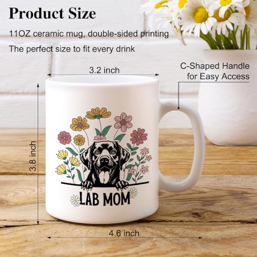 Taza de cerámica Labrador Mom 11 oz miniatura 2