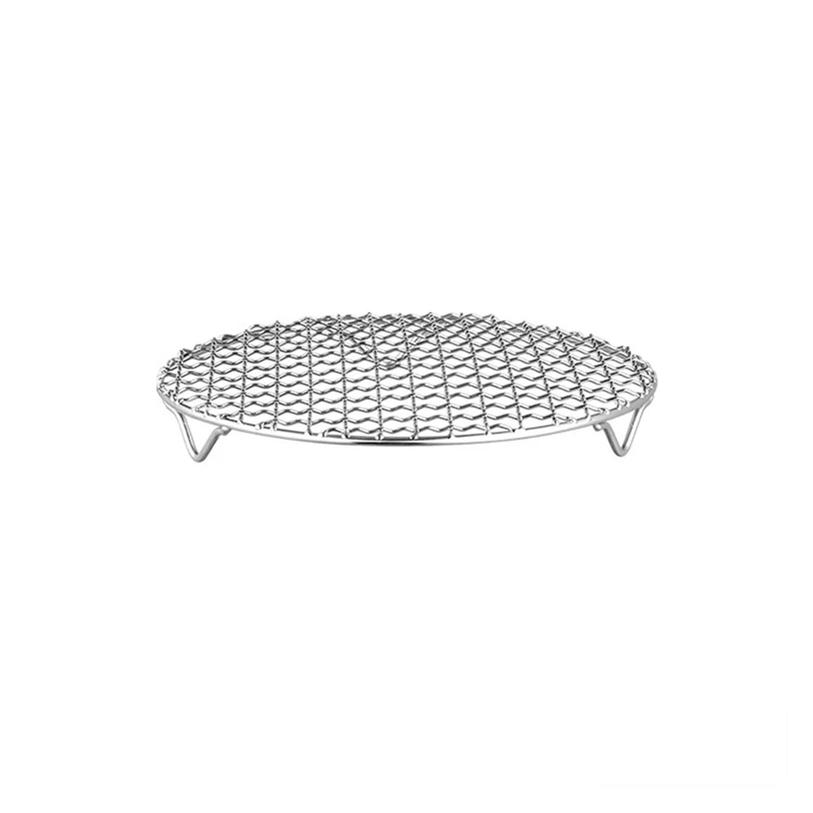 Support de friteuse à air rond 22.5cm en acier inoxydable avec grille empilable pour cuisine