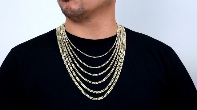 Nuragold 14k Real Yellow Gold Miami Cuban Link 4.5mm Chain