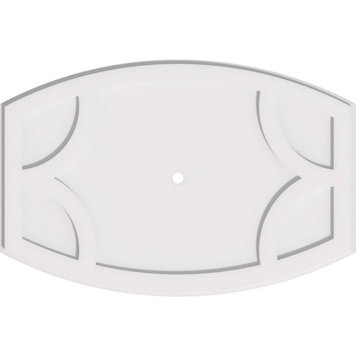 Ekena Millwork CMP32X21KY-01000 Kailey Architectural Grade PVC Contemporary Urethane Ceiling Medallions 32"W x 21 3/8"H x 1"ID x 17 1/4"C x 1"P