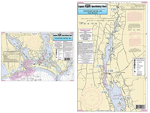 Captain Segull Inshore Westport River, MA Fishing Nautical Chart