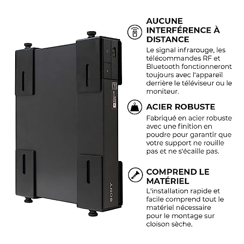 Support mural réglable HumanCentric pour lecteur DVD et décodeur