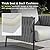 EAST OAK Life Chatter 4 Pieces Patio Furniture Set, Outdoor Furniture with Coffee Table, Patio Conversation Set Deep Seating with Thick Cushion, Backyard Porch Balcony, Earth Black & Misty Grey