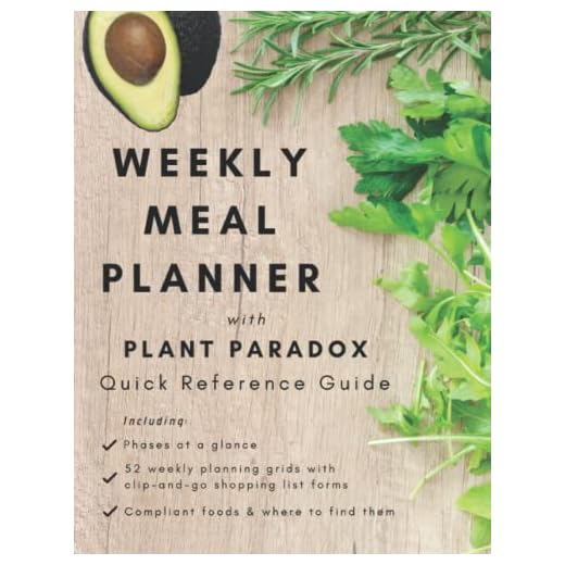 Weekly Meal Planner with Plant Paradox Quick Reference Guide: The Quick and Easy Way to Manage Your Low-Lectin Diet