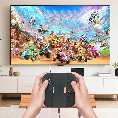 Image of NiTHO Charging Grip for Switch 2 JoyCon with 3M USB-C Cable, Ergonomic Controller Charger Handle Grip for Nintendo Switch 2, Compact Clip-In Charging Grip Holder, Play While Charging