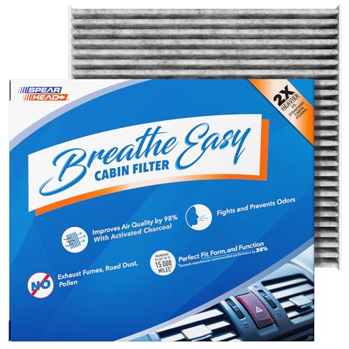 Image of Spearhead Odor Defense Breathe Easy AC & Heater Cabin Filter | Fits 2017-21 NV200, 2014-19 Versa, 2014-18 Versa Note Like OEM | Up to 25% Longer Lasting w /Activated Carbon (BE-237)