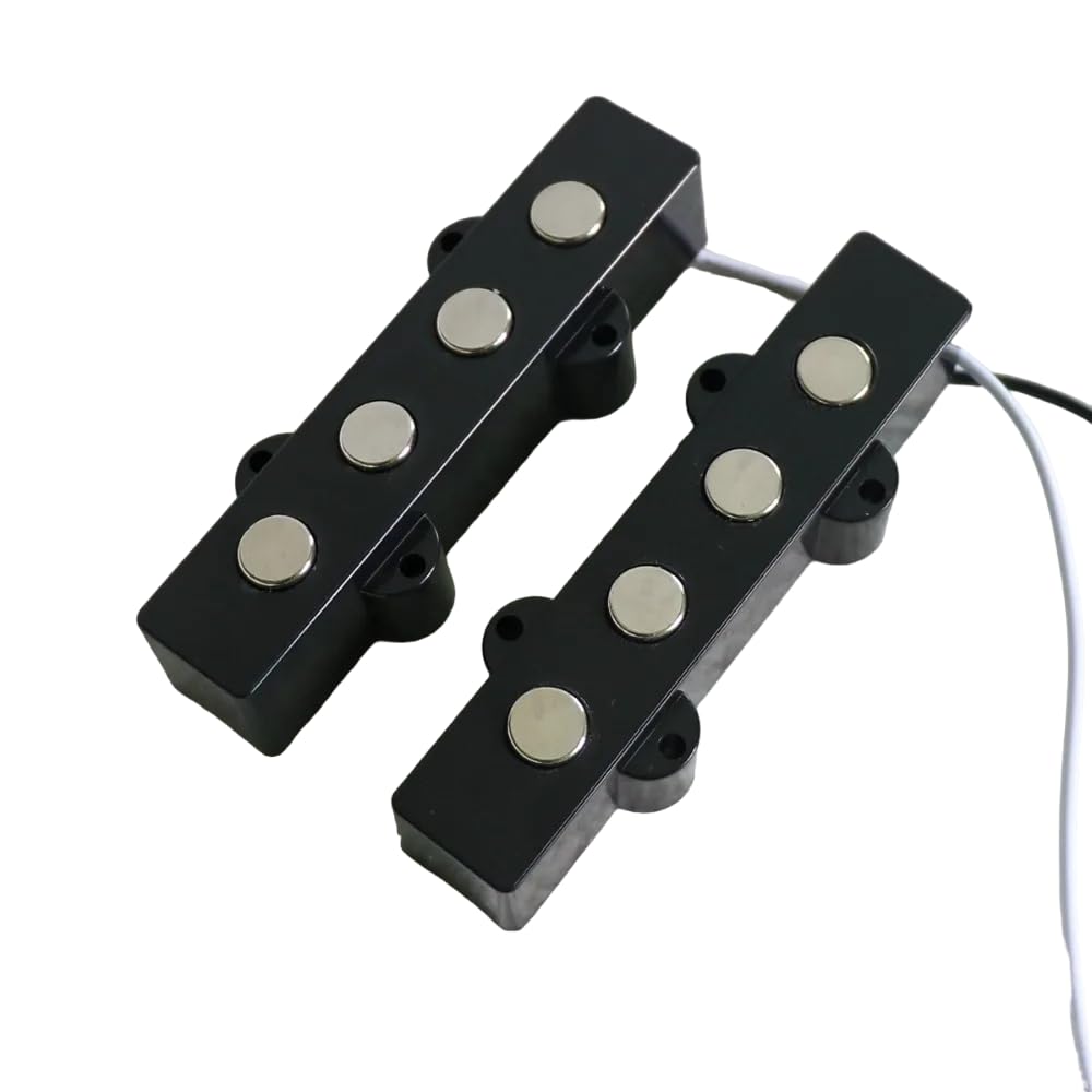 Myles Music Tonabnehmer-Set für Jazz-Bass, 4-saitig, flache Pole