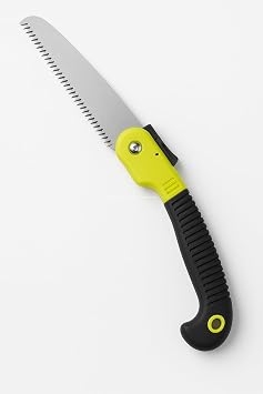 Busstier Folding Pruning Saw, 18cm Stainless Steel Blade, 23cm Anti-Slip Ergonomic Handle, Safety Lock, Practical Hand Saw for Tree Branch Cutting and Gardening Use