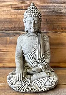 J and L Stone Ornaments Large Maze Robe Buddha Natural Gift Concrete Ornament