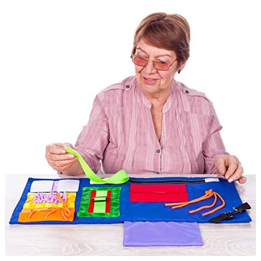 ODOXIA Manta para Inquietos | Actividades Relajantes Y Reconfortantes para Adultos con Demencia | Manta para Adultos Mayores con Demencia | Ayuda con: Alzhéimer, Demencia, Asperger, Autismo, Ansiedad