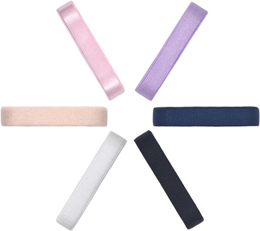 Bristlegrass Shiny Bra Strap Elastic Band 3/8" Nylon Spandex Shoulder Tape for Lingerie Underwear Sewing Trim (Combo J-3/8 Inch X 12 Yards)
