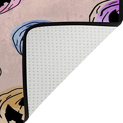 Tapis citrouille lavable en machine avec dossier antidérapant - 5