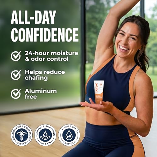 Image of Carpe Feminine Sweatcare Intimate Deodorant - pH Balanced, 24Hr Moisture & Odor Control Whole Body Deodorant for Women - Gynecologist Tested & Safe for Private Parts - Vanilla Peach - 3oz