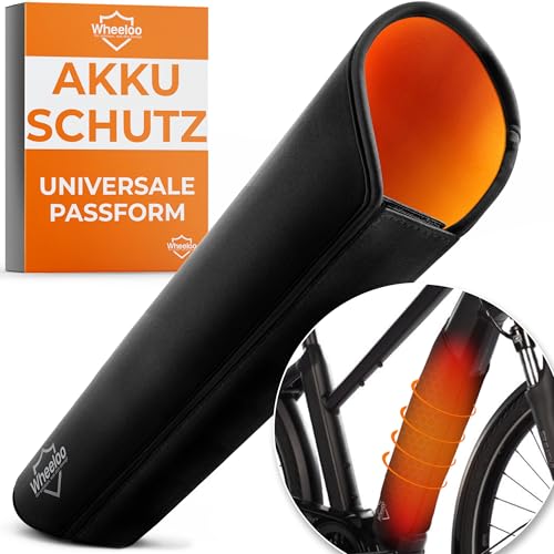 Wheeloo E-Bike Akkuschutz für integrierte Rahmenakku I 30-38 cm Umfang I universale Passform I Schutz vor Kälte & Schmutz I Erhöht Laufzeit und Lebensdauer I Ebike Akku Schutz Abdeckung Cover