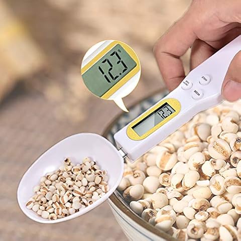 Toctax Baking Digital Kitchen Measuring Spoons Electronic Spoon Weight Food Scale 500g/0.1g Precise Digital Spoon Scale with LCD Display Cover