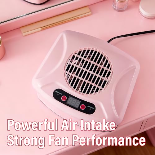 Nail Fan Dryer with Automatic Sensor, Warm & Cool Air Nail Dryer Fan for Hands and Feet, Fast Drying Nail Polish Fan for Home and Salon Use, Safe Air Nail Dryer for Regular Polish