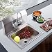 Sandinrayli Commercial Stainless Steel Wall Mounted NSF Hand Sink w/Faucet 17" x 15" Silver