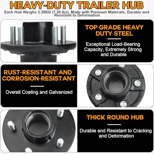 image for Hitchvoyager 2 Sets Trailer Hub kit 5 Bolt 4.5