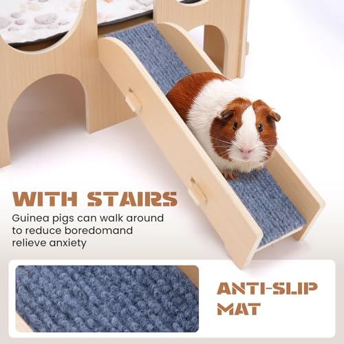 Madeira de esconderijo de porquinho-da-índia, esconderijo de madeira de porquinho-da-índia, casa com