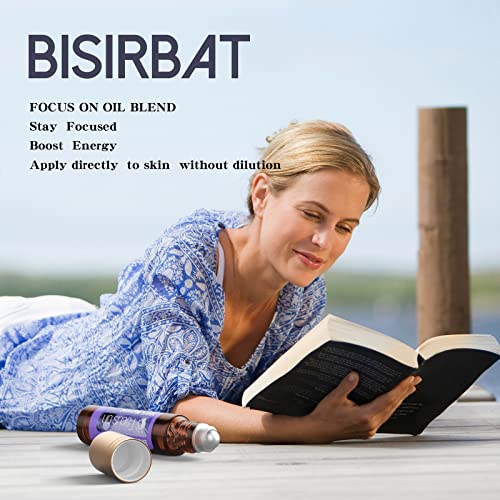 Bisirbat Essential Oils Set (Focus On, Alleviate, Balance), Essential Oils,Aromatherapy Oils For Massage, Skin Care,Yoga,Home - Natural Fragrance Gift For Women And Men,Pack 3 X 0.34 Fl.oz #TOP2