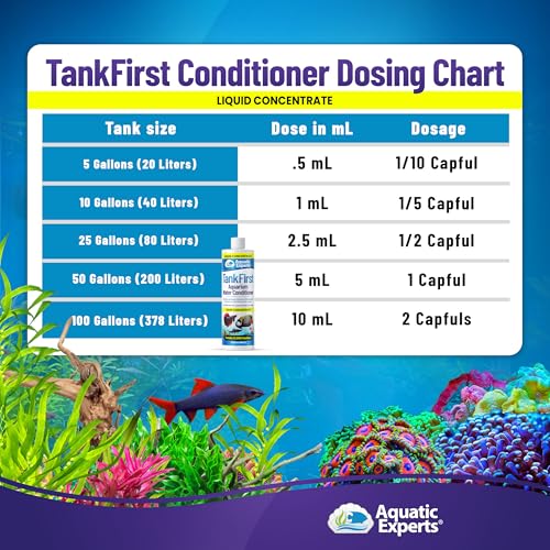 Image of TankFirst Complete Aquarium Water Conditioner - Fish Water Conditioner, Instantly Removes Chlorine, Chloramines, and detoxifies Ammonia from Fish Tank (TankFirst Concentrate, 1 L)