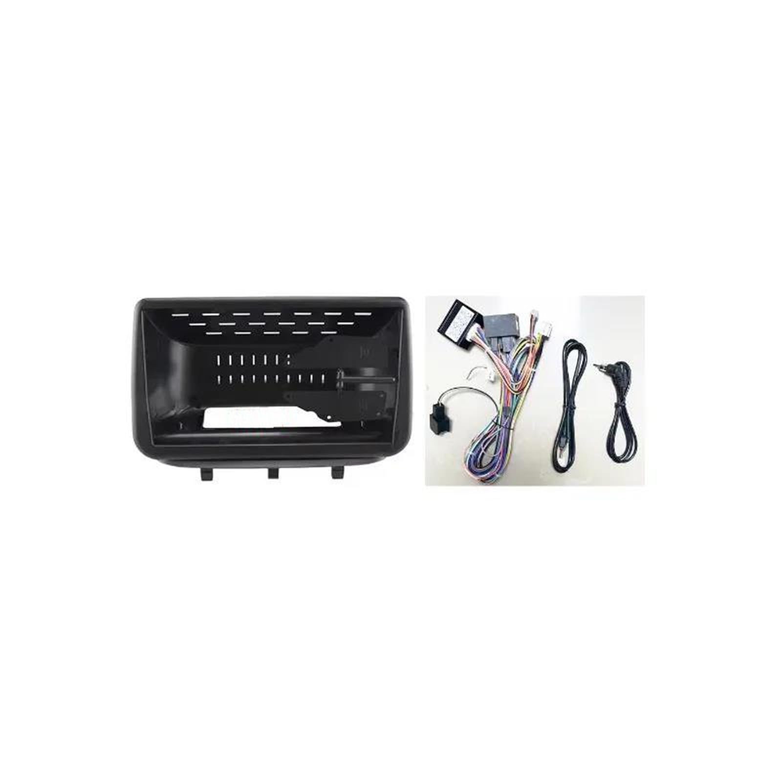 Panel de Radio para Fascia de Coche para Opelfo r Meriva B 2010-2017 Adaptador de Fascia de 9 Pulgadas para chasis de Coche Decodificador de Caja Canbus Kit Panel de salpicadero de Radio