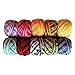 10 Pack Crochet Cotton Yarn Thread byStripy Design in An Assortment of Colors - Threads for Patterns, Projects and Applique - 5 Grams - 47.5 Yards of Thread Material