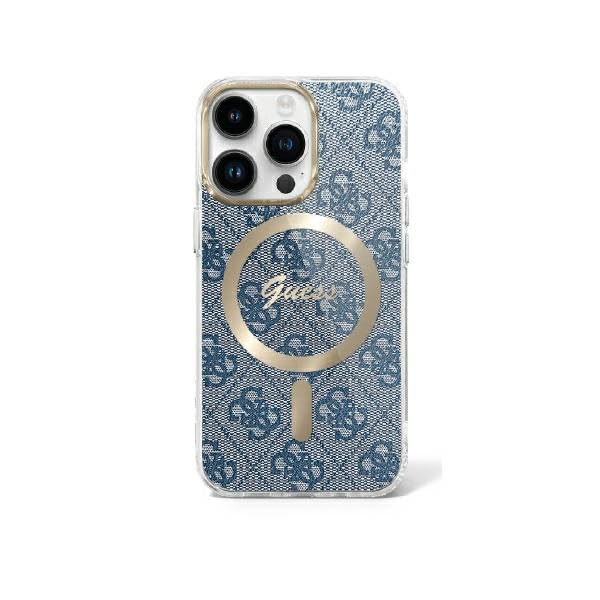 CG Mobile Guess GUHMP16LH4STB Coque Rigide pour iPhone 16 Pro 6,3" Bleu IML 4G