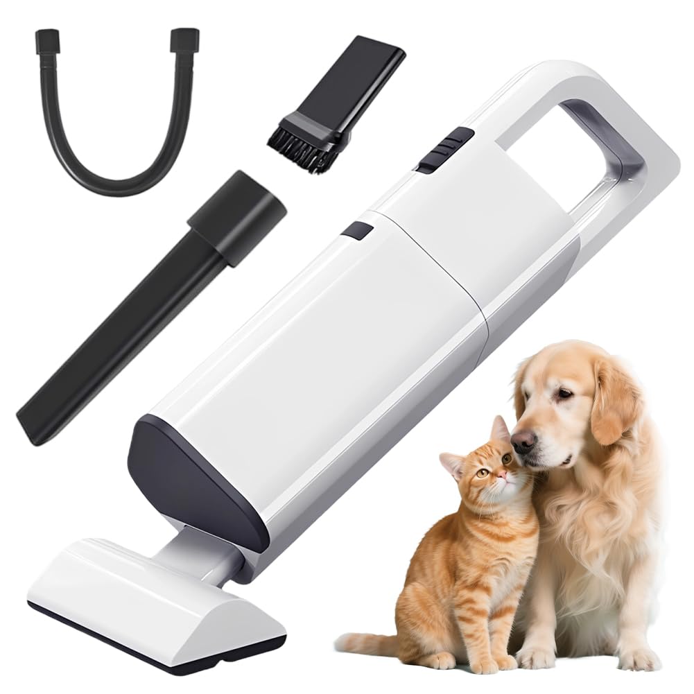 Aspirapolvere portatile senza fili con potenza di aspirazione 20000Pa, filtro HEPA, 5 accessori per peli di animali domestici, auto e casa