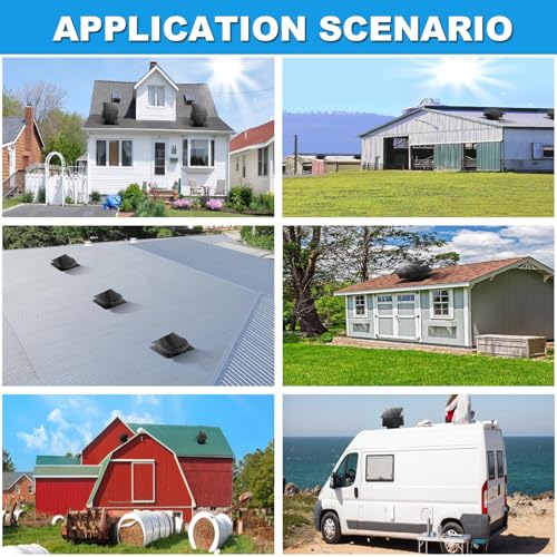 Ventilatore solare da tetto, con telecomando, copertura in alluminio antipioggia, motore a frequenza variabile DC brushless per casa, garage, camper