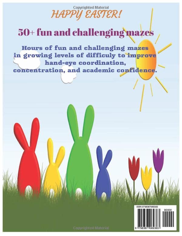 AMAZINGLY AWESOME BIG EASTER MAZES BOOK For Kids Ages 4-8 image 3