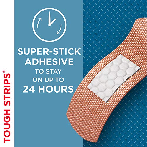 Band-Aid Brand Tough Strips Adhesive Bandages For Wound Care, Durable Protection For Minor Cuts And Scrapes, Extra Large Size, 10 Ct #TOP2