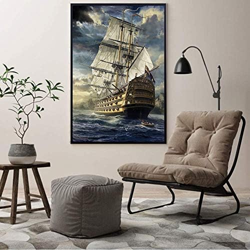 1000 Piece Jigsaw Puzzles for Adults HMS Excalibur Sails Set 27.56 x 19.69 Inch Jigsaw Puzzles for Adults Educational Game Challenge Toy 1000 Pieces Puzzles for Adults