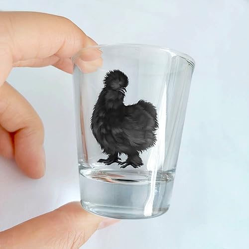 Miniatura 3 de WIRESTER Vaso de chupito de 1.5 onzas con base pesada, vaso de chupito transparente para whisky, vodka, tequila, espresso, licor, pollo de seda negra