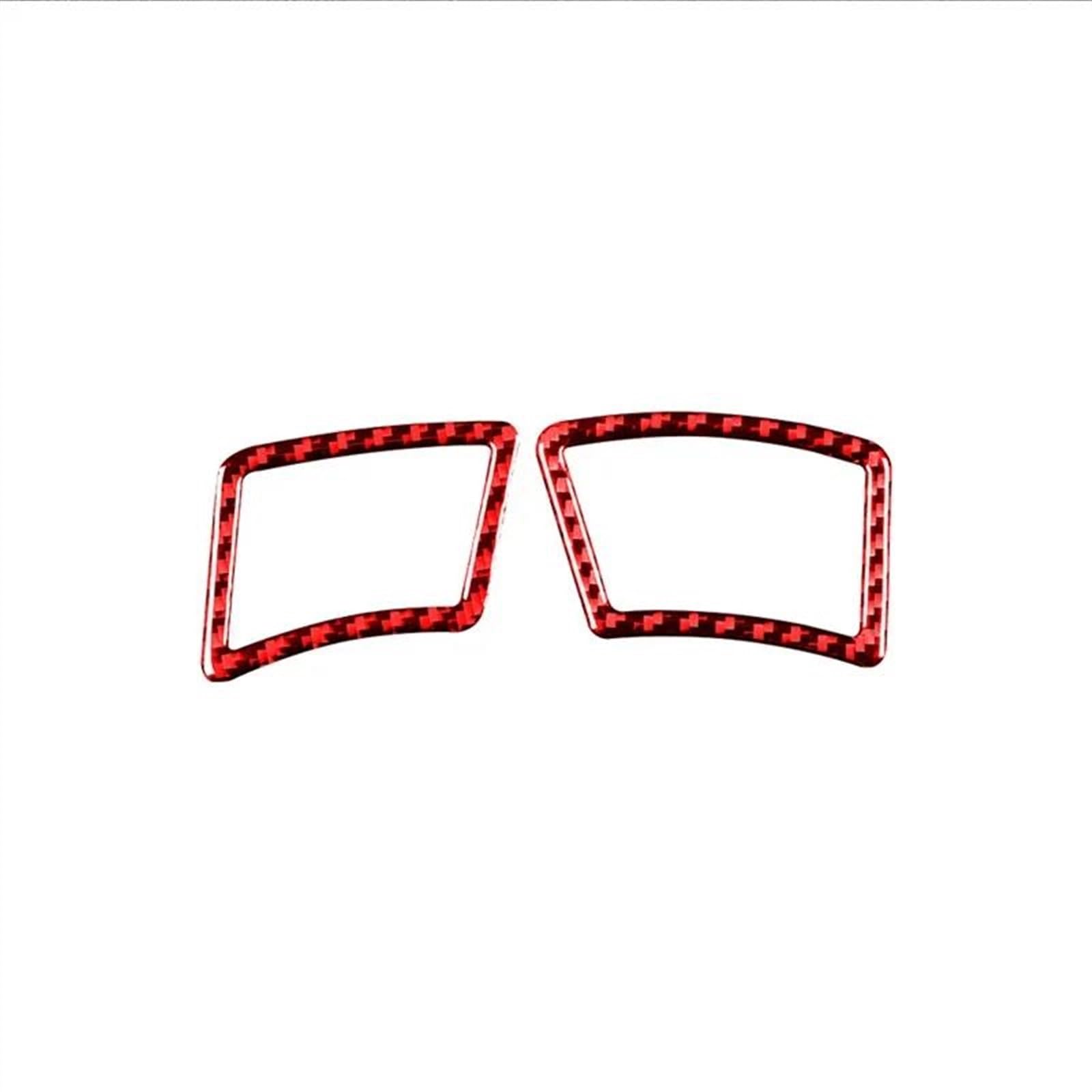 Piwine Rosso Carbon Fiber Car Left-Hand Drive Dashboard Panel Air Outlet Frame Cover Decor Stickers For 5 Series E60 2004-2010
