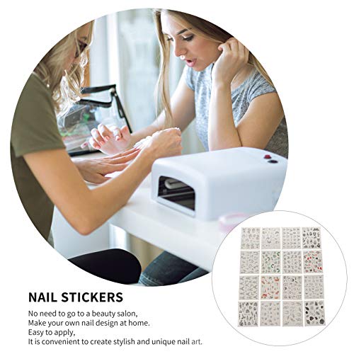 PIXNOR Adesivo de Unhas Decalques Design de Moda Adesivo de Arte de Unhas de Rosto Humano para Manic