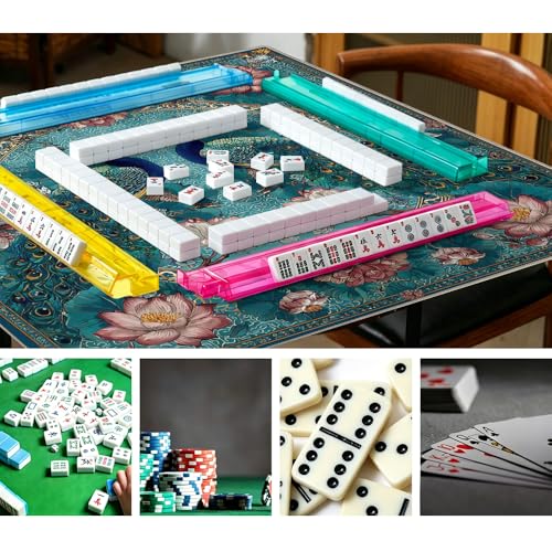 Tapete de Mahjong Chino 33x33 pulgadas con bolsa portátil miniatura 3