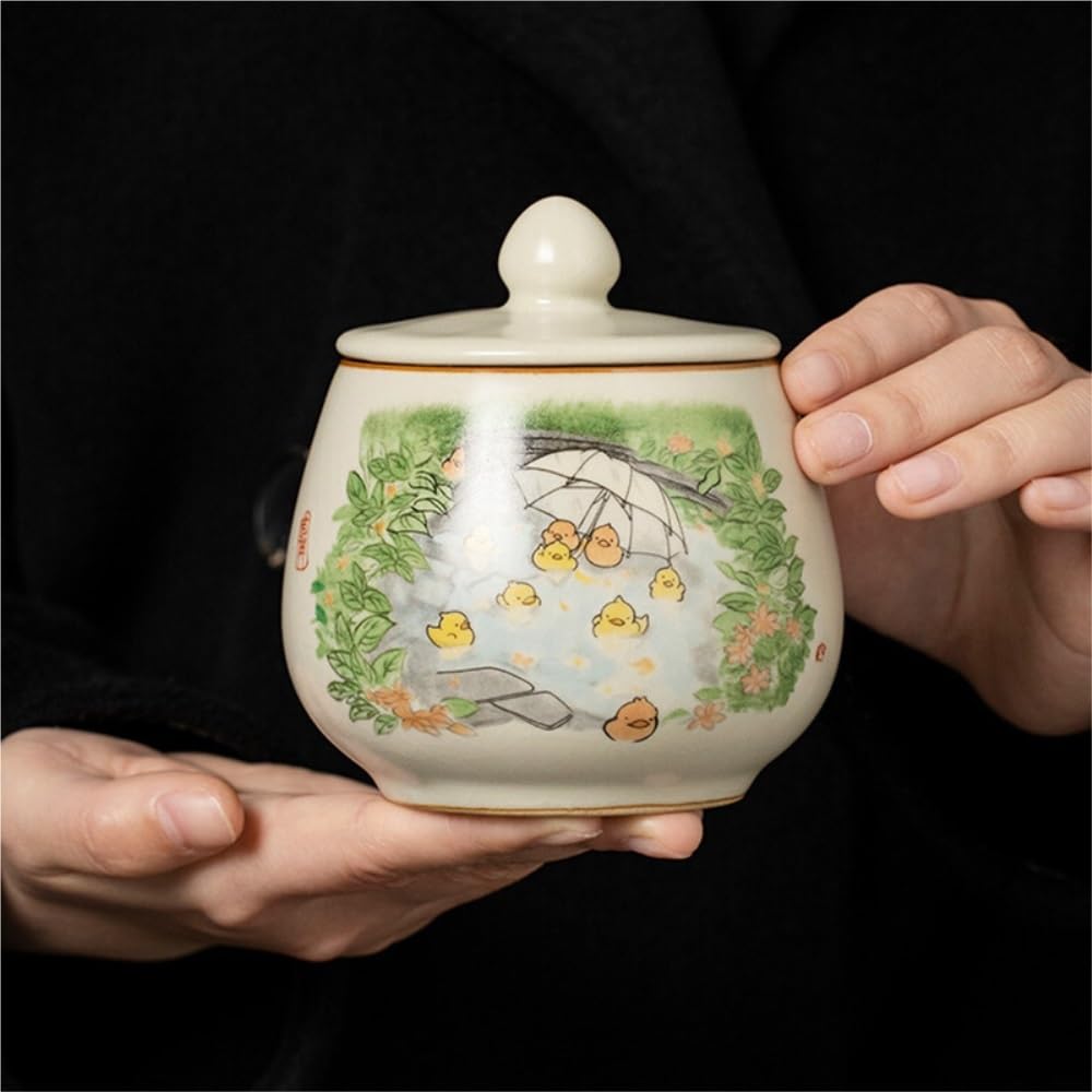 Masowe pojemniki na herbatę, hermetyczne pojemniki, pojemnik do przechowywania luzem, ceramiczny słoik, chiński mały przenośny zestaw, szklane pojemniki na liście