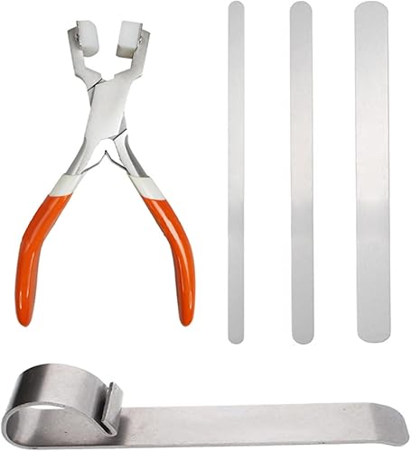 Herramientas para hacer pulseras, doblador de metal y alicates de mandíbula de nailon, varilla de aluminio para bricolaje en forma de C, pulseras de