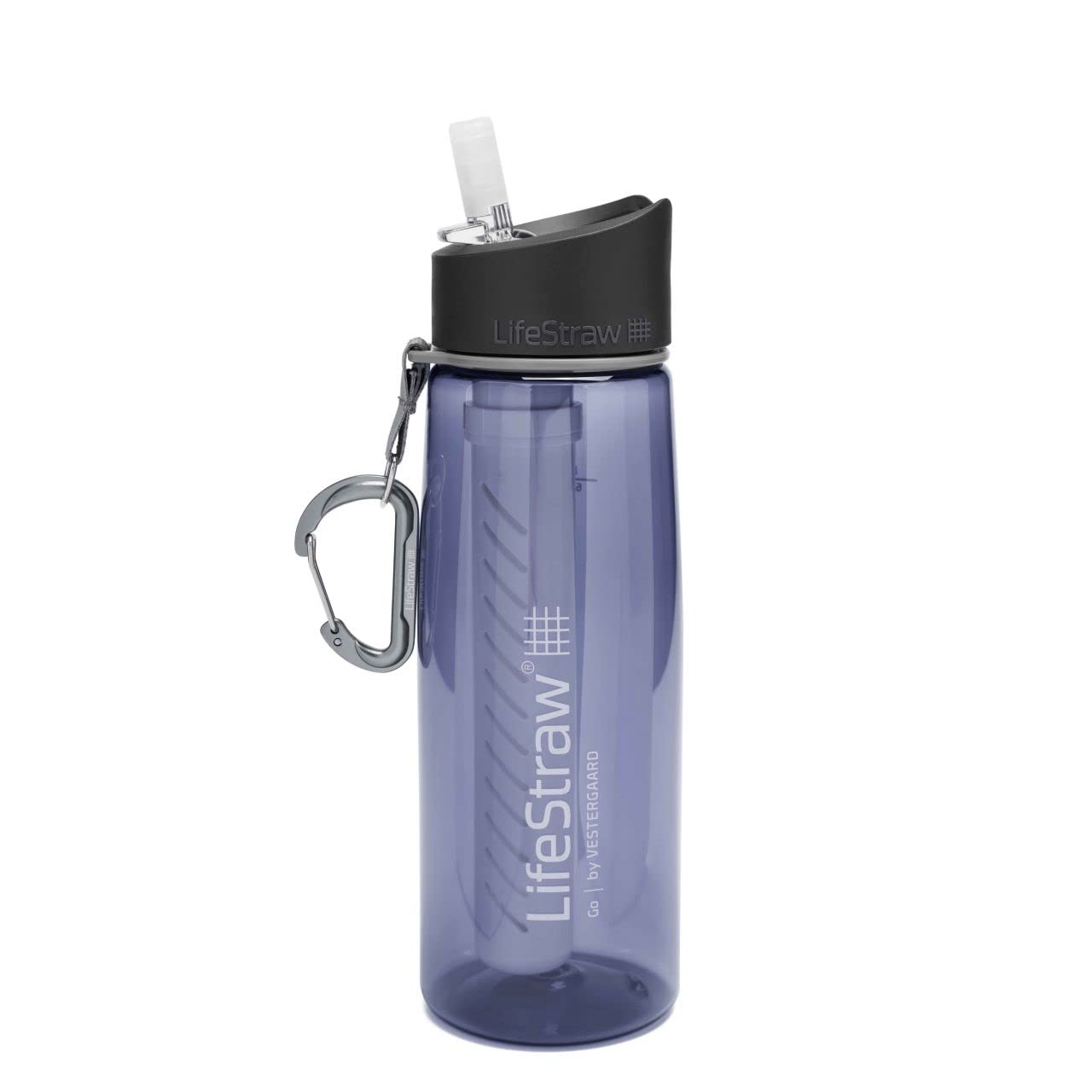 Lifestraw Go 2-Stage Filtration. Wasserflasche mit 2-stufiger Filtration - Aktivkohle entfernt Bakterien & Protozoen. Reduziert Chemikalien und schlechten Geschmack