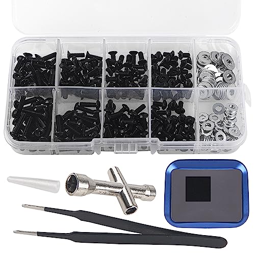 Kit de 340 vis RC M3 HIRCQOO avec rondelles et plateau magnétique