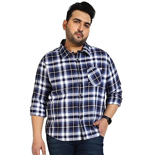 Image of CAHOOT Instafab Plus Men's Button Up Regular Fit Shirt for Casual Wear | Modern Clothing Shirt Crafted with Regular Sleeve, Comfort Fit & High-Performance for Everyday Wear