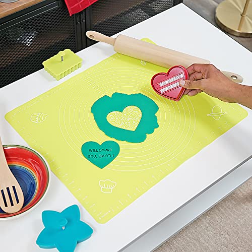 Southern Homewares Silicone Placemat Pastry Pizza Cake Pie Mat Baking Rolling Kneading Crafts Countertop Table Protector Non Stick Slip,19.65" X 15.65",Sh-10334 (Yellow) #TOP5