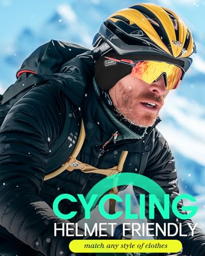 double-layer ear warmer headband-knit fuzzy lined winter ear muff for men women running cycling ear covers