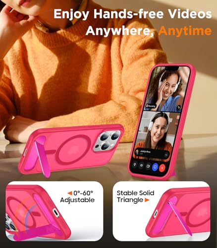 Image of Magnetic Compatible with iPhone 13 Pro Case, [Built-in Invisible Kickstand][Compatible with MagSafe] [Military Grade Shockproof] Slim Translucent Matte Phone Case for iPhone 13 Pro 6.1 inch