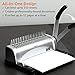 Amazon Basics Comb Binding Machine, 350 Sheets Capacity, for paper sizes A5(15 holes)/Letter(19 holes)/A4(21 holes) with Adjustable Margin, Grey