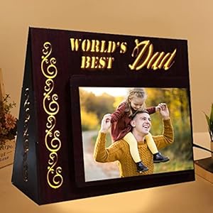 MyGiftyShop Customized Worlds Best Dad LED Photo Table Lamp | Best Anniversary Birthday Retirement Gift Fathers Day…