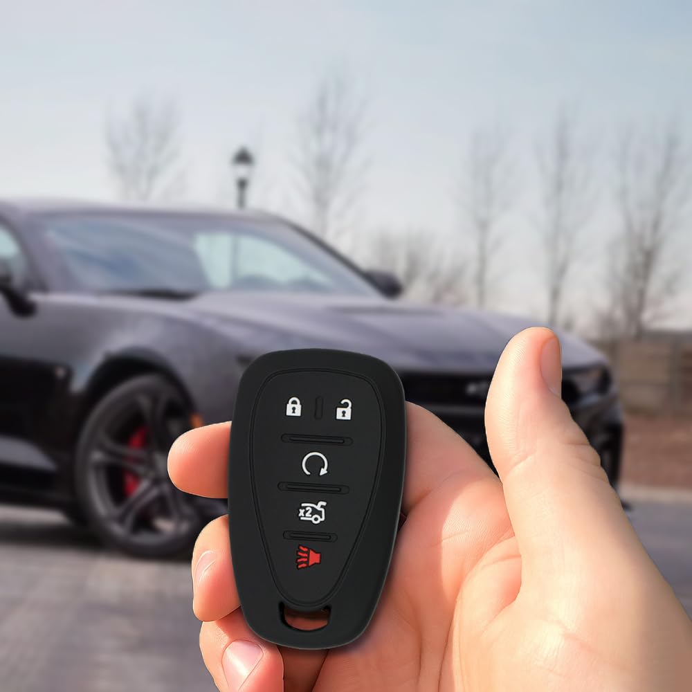 Autobase Silicone Key Fob Cover for Chevy Malibu Camaro Trax Traverse Trailblazer Sonic Cruze Blazer Volt Equinox Spark — view 4