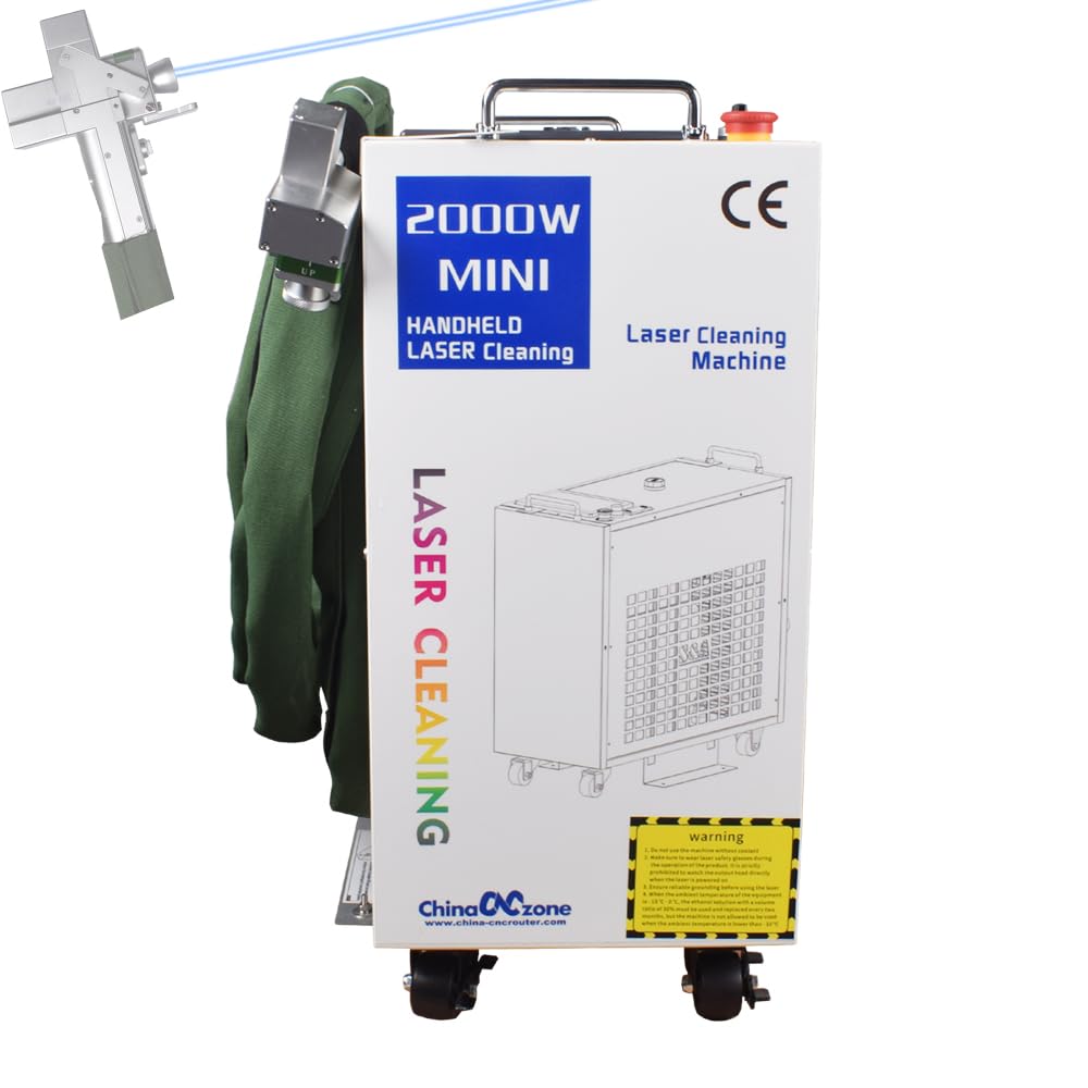 US Stock Laser Cleaning Machine 1500W/2000W Single Pendulum Rust Removal Cleaning Oil Pai…