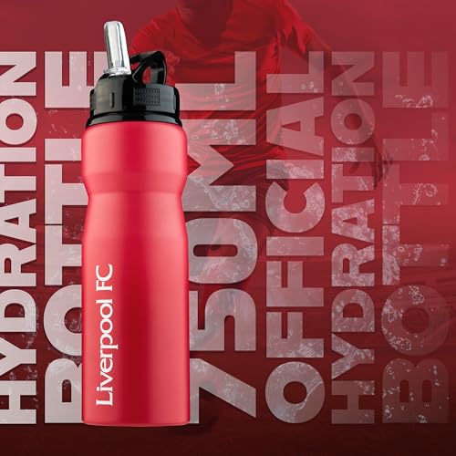 Liverpool FC Water Bottle with Straw - Metal Water Bottle for Football Fans Sports Work School Gym Liverpool Gifts for Men - Image 3